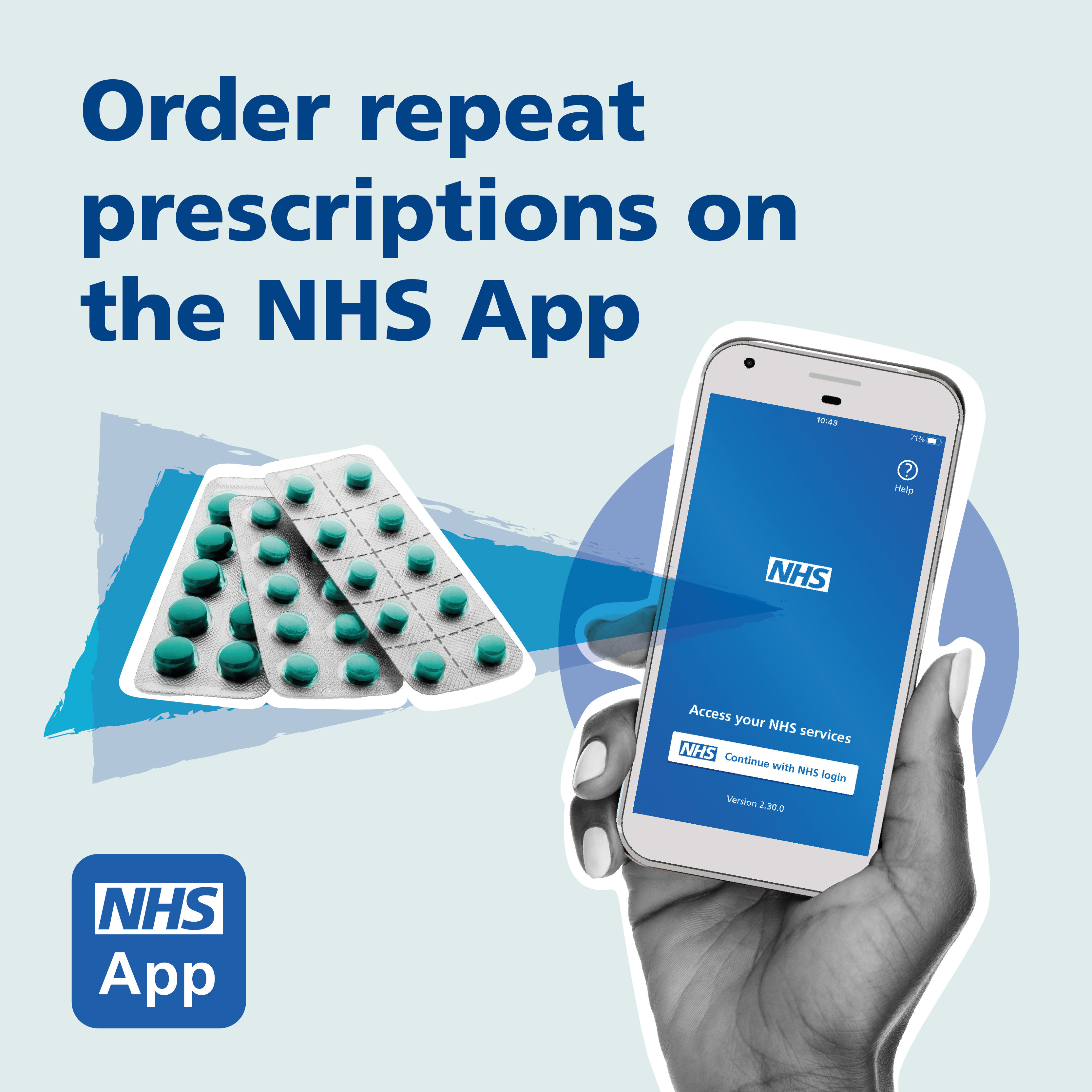 Order repeat prescriptions with the NHS app